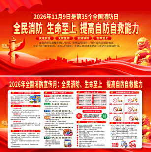 2026年消防月海报