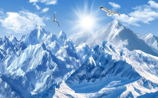 雪山背景墙