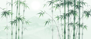 中式水墨竹子