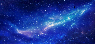 蓝色璀璨星空图