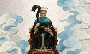 黑老太神像