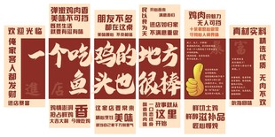 吃鸡吃鱼打卡文化墙