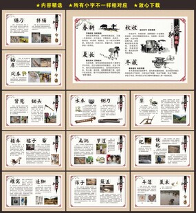 农耕展板