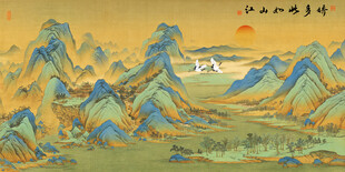 千里江山图装饰画