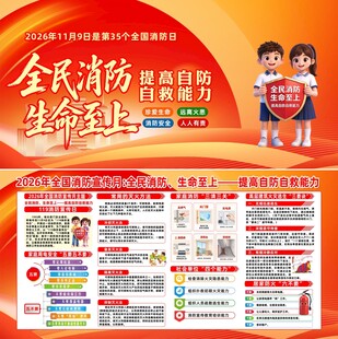 消防月 展板