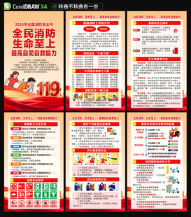 2026消防宣传月海报