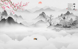 山水背景墙
