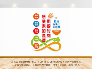 食堂企业餐厅文化墙