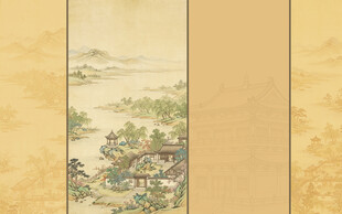 宋氏美学古风山水画形象墙